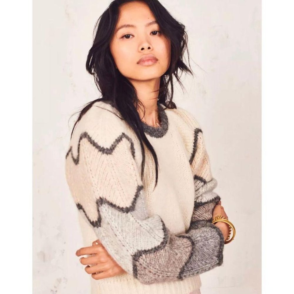 LoveShackFancy Aspyn Pullover Alpaca Wool Sweater - Picture 3 of 12